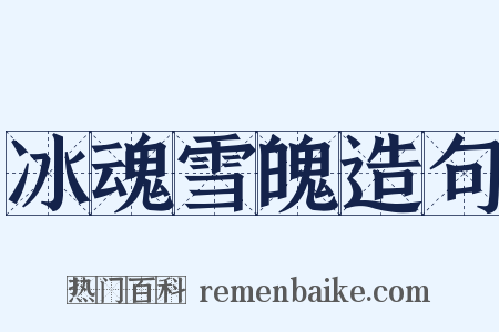 冰魂雪魄造句是什么意思的图片